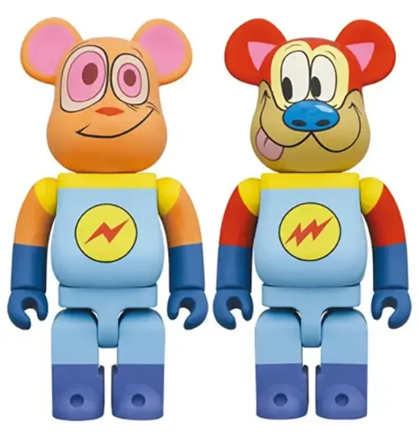 400% Bearbrick set - Ren & Stimpy (Space Madness)