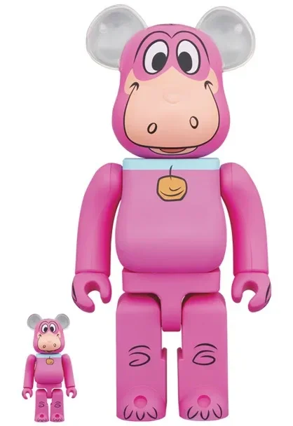 400% & 100% Bearbrick Set - Dino (The Flintstones)