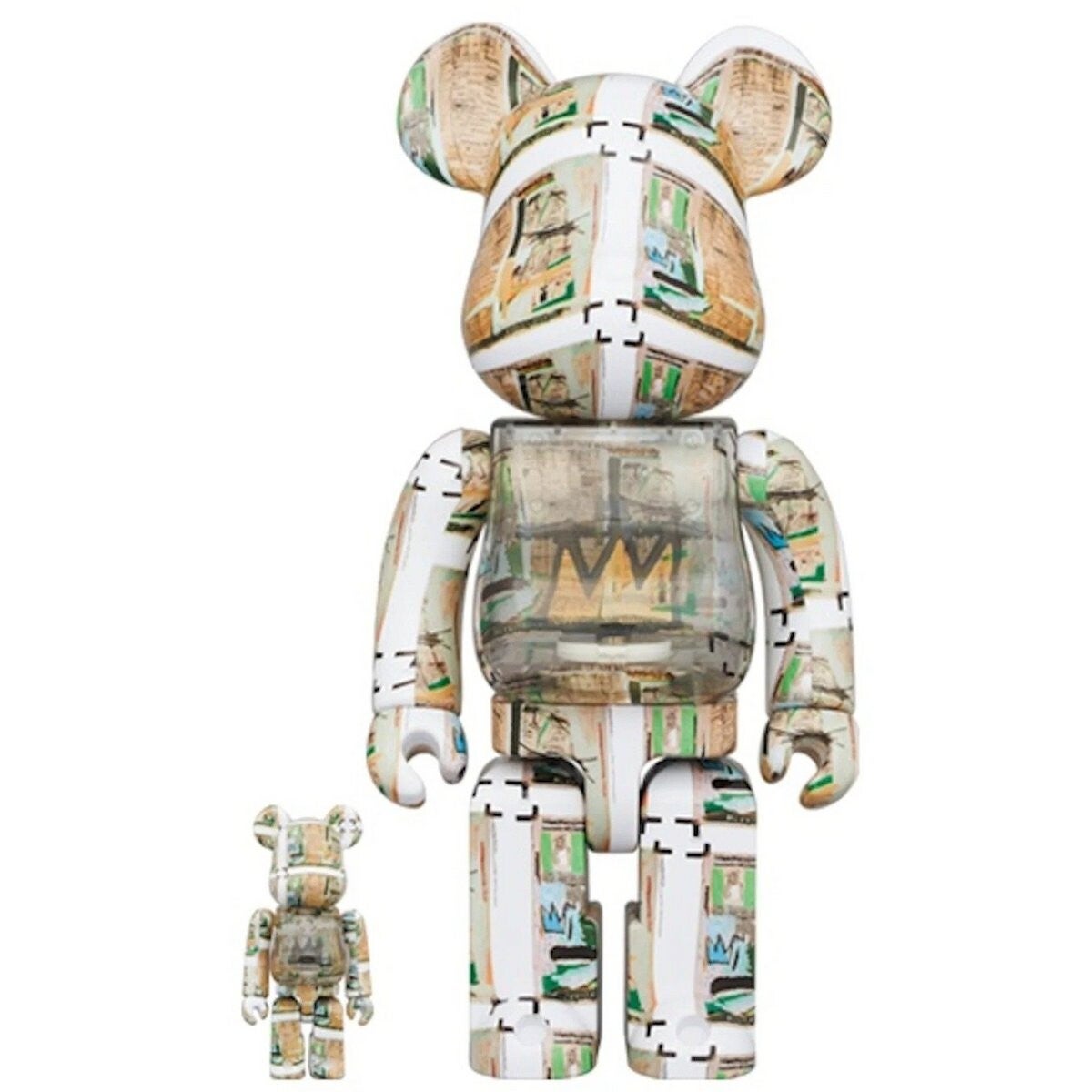 400% en 100% Bearbrick-set - Jean-Michel Basquiat (King Pleasure)