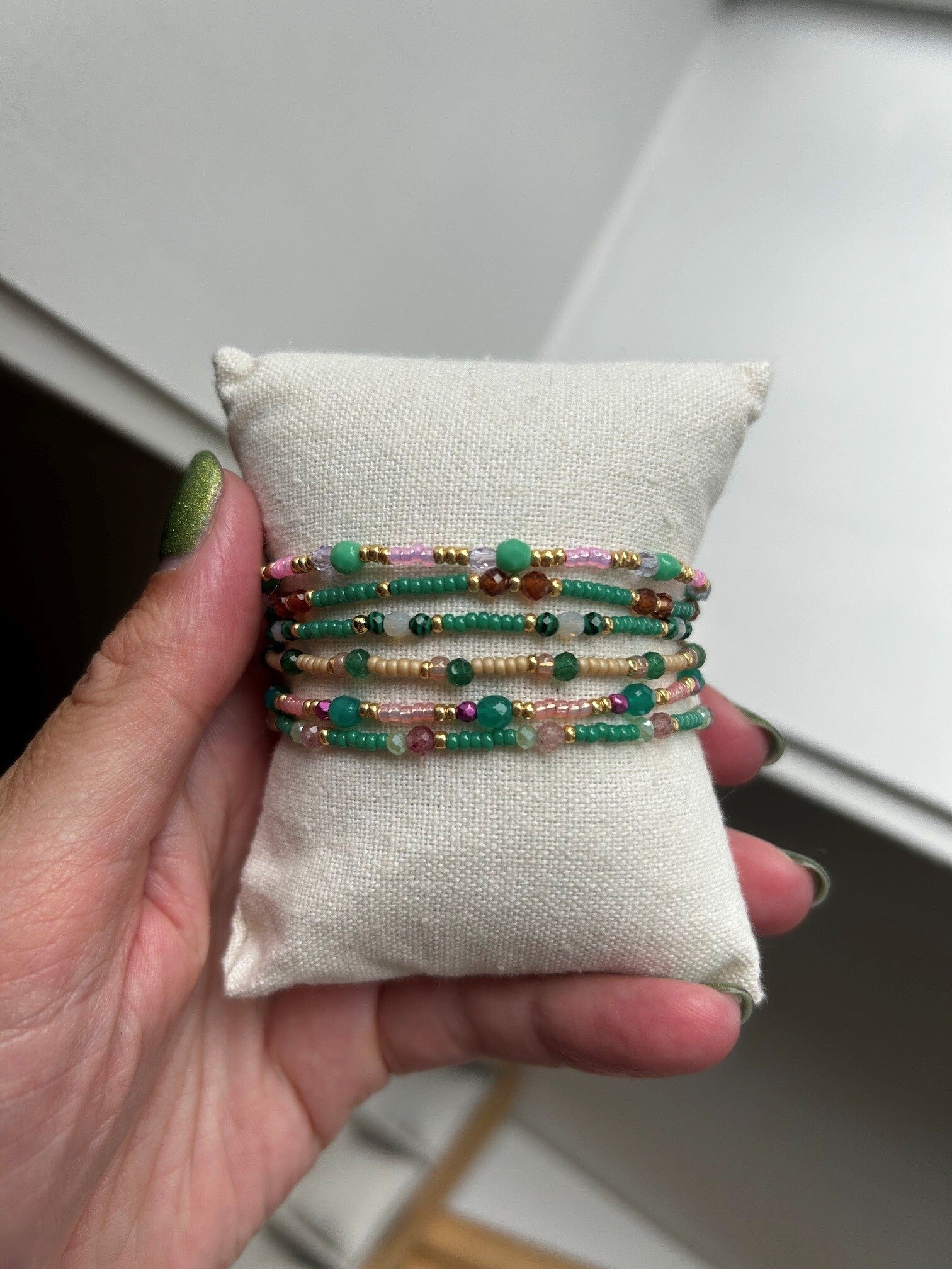 Armbandjes handgemaakt - groen01
