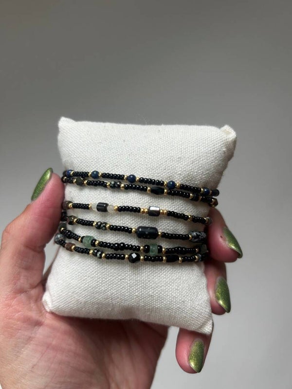 Armbandjes handgemaakt - zwart03