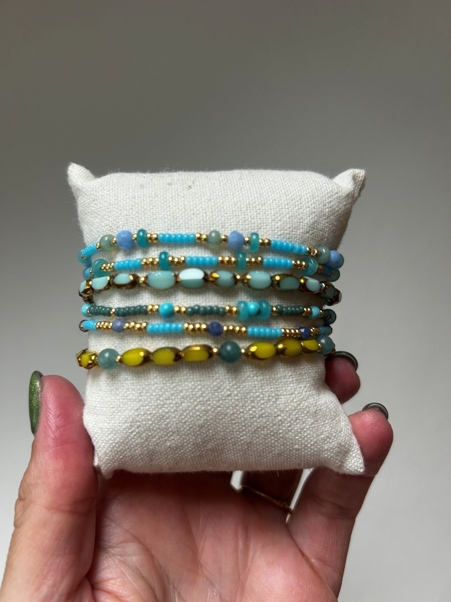 Armbandjes handgemaakt - blauw01