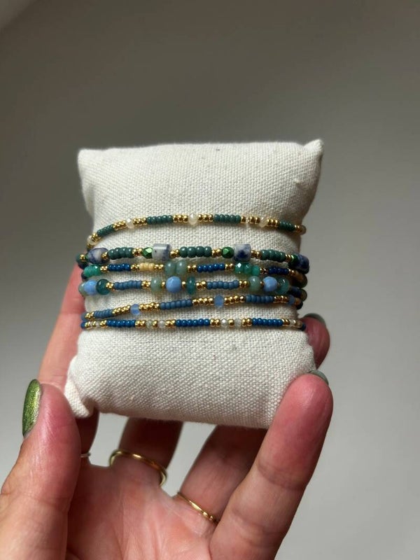 Armbandjes handgemaakt - blauw02