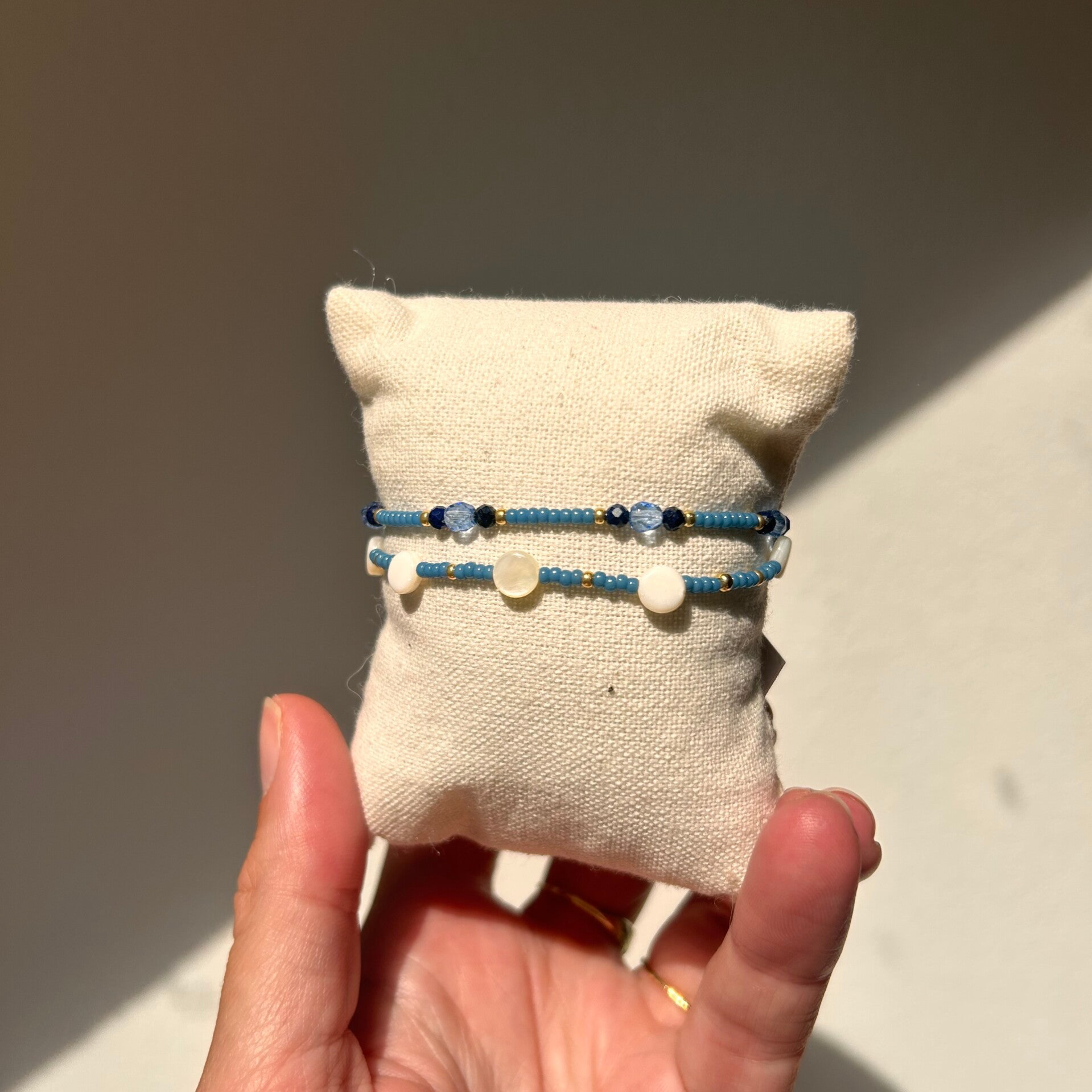 Armbandjes 35 | Blue pearl