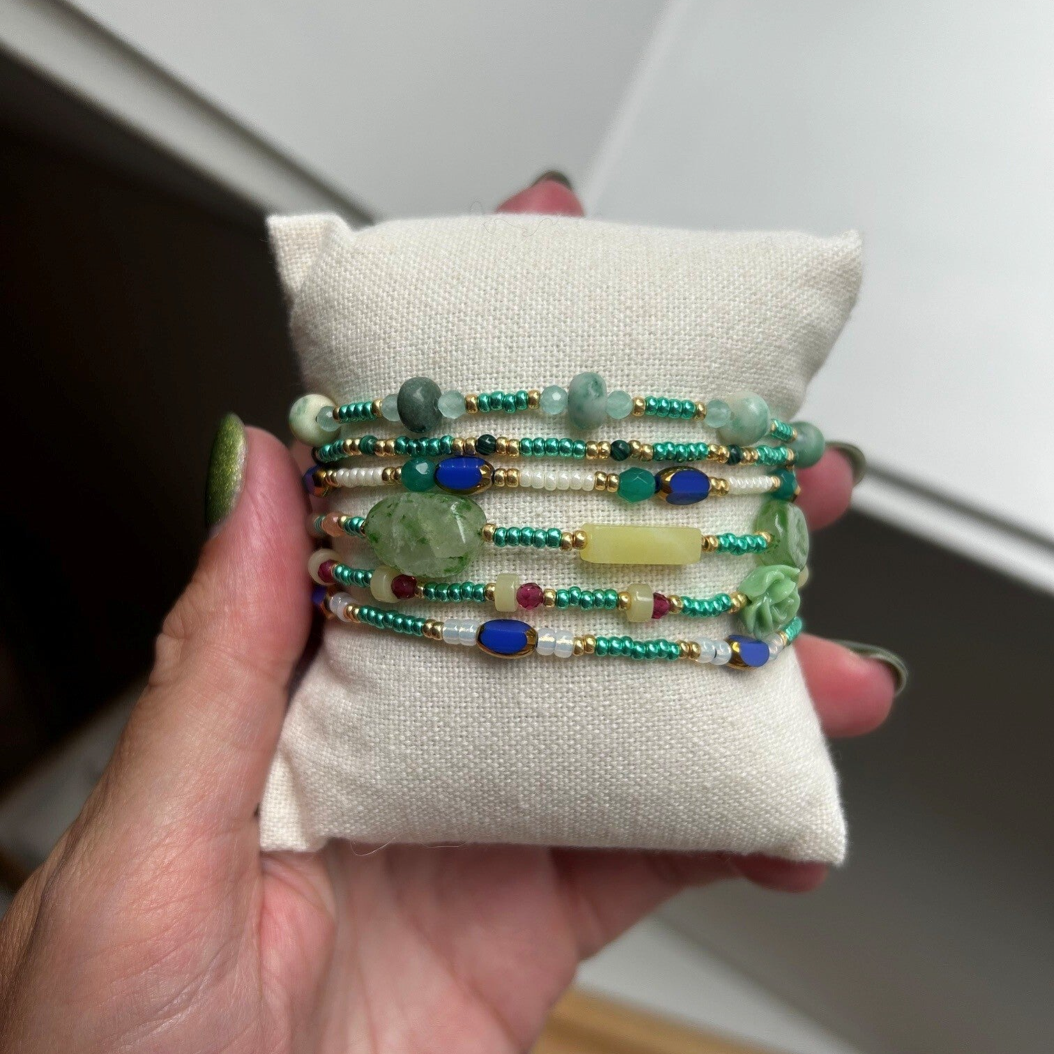 Armbandjes handgemaakt - groen04