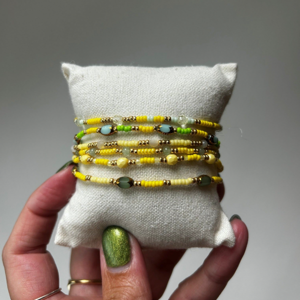Armbandjes handgemaakt - geel