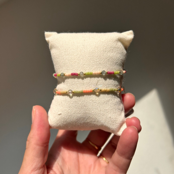 Armbandjes 58 | Pistache pink