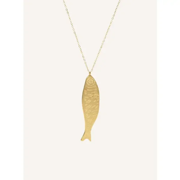 Ketting RVS goud met vis