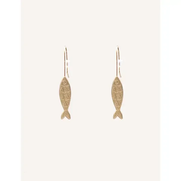 Oorbellen RVS hangers vissen
