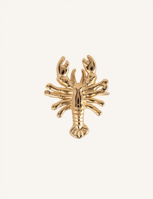 Ring RVS goud | lobster