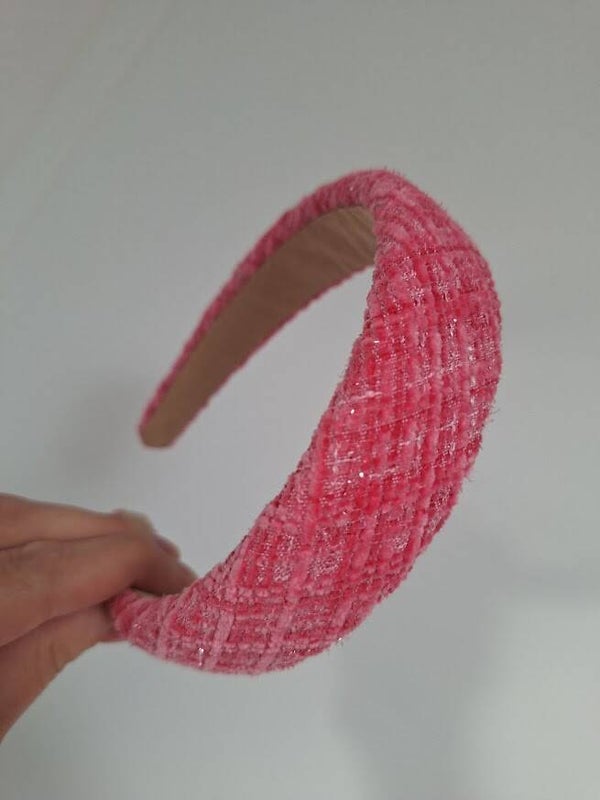 Brede haarband roze