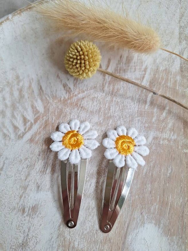 Klikklak Daisy - wit/oranje