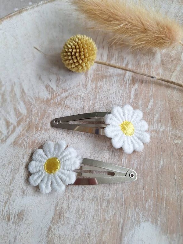 Klikklak Daisy - wit/geel