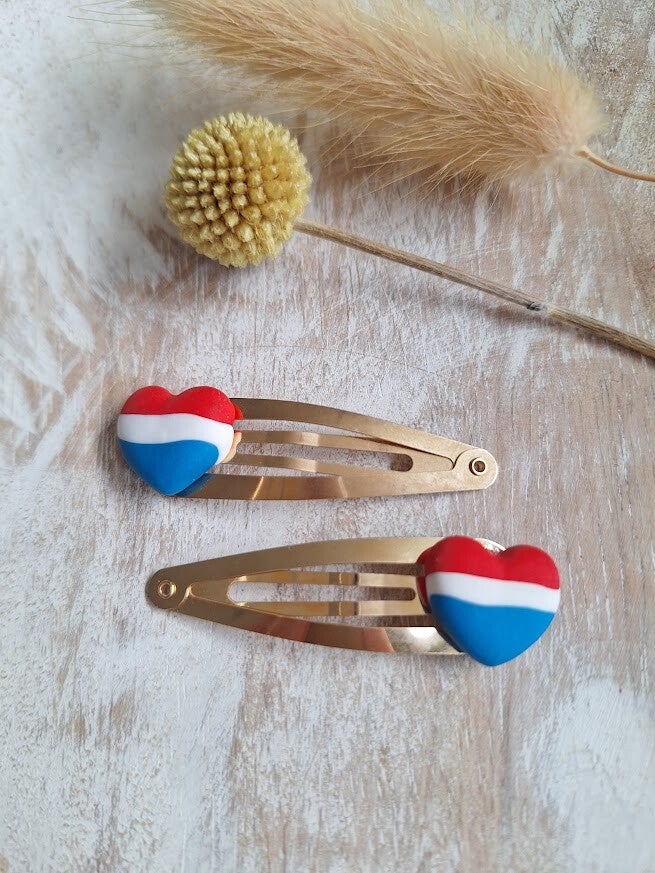 Klikklak hartje rood/wit/blauw