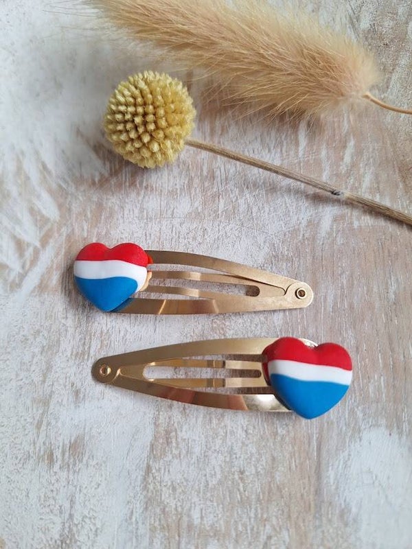 Klikklak hartje rood/wit/blauw