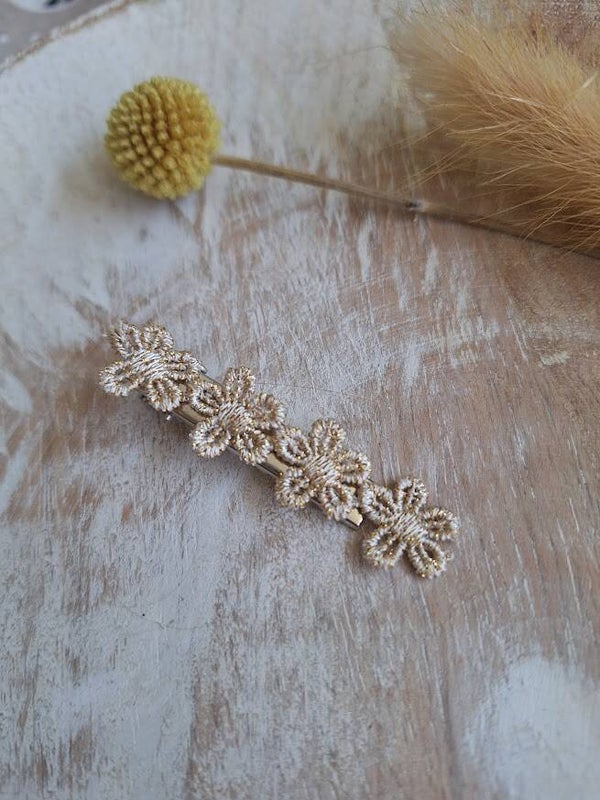 Alligator bloemetjes goud