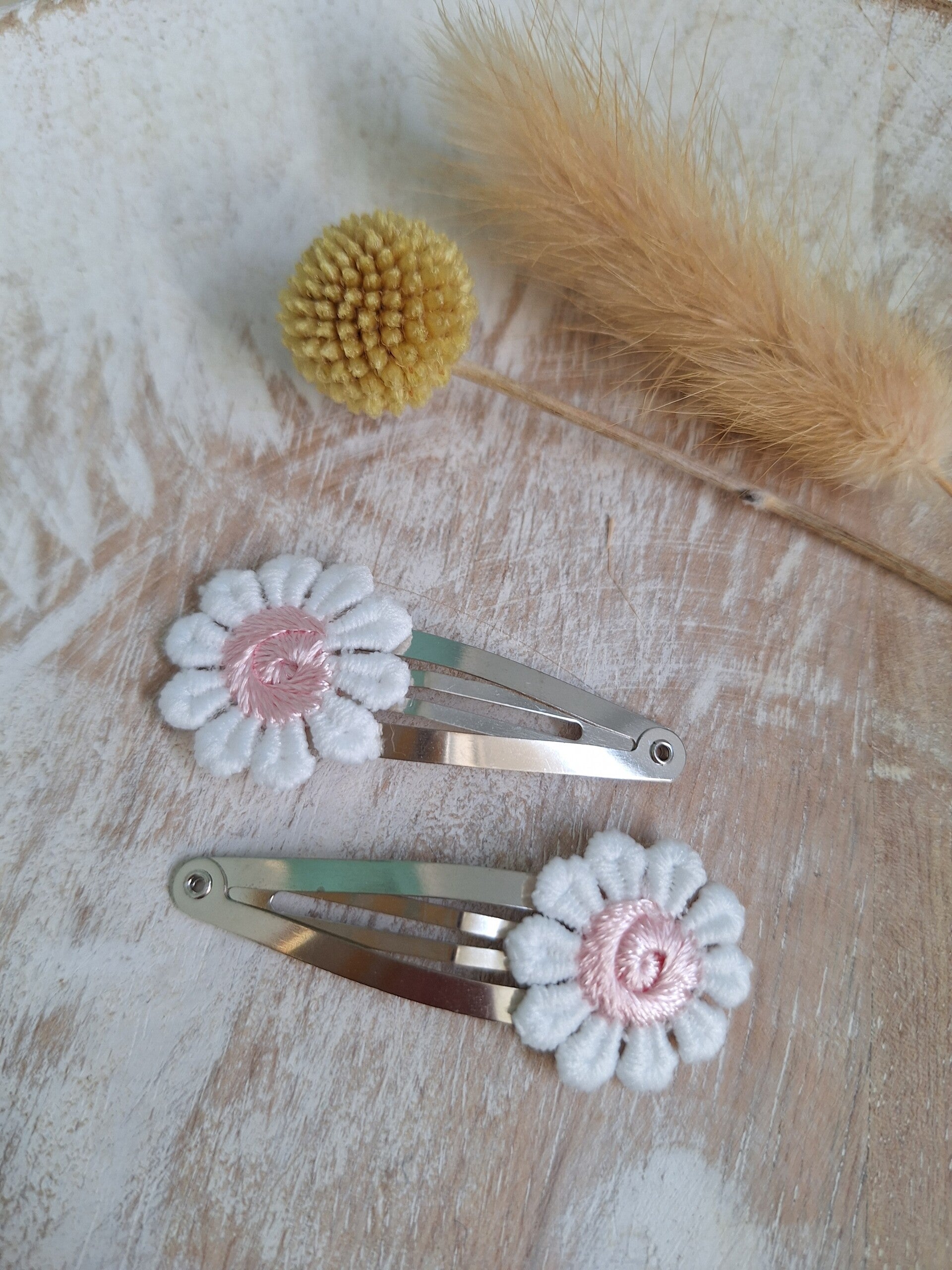 Klikklak Daisy - wit/roze
