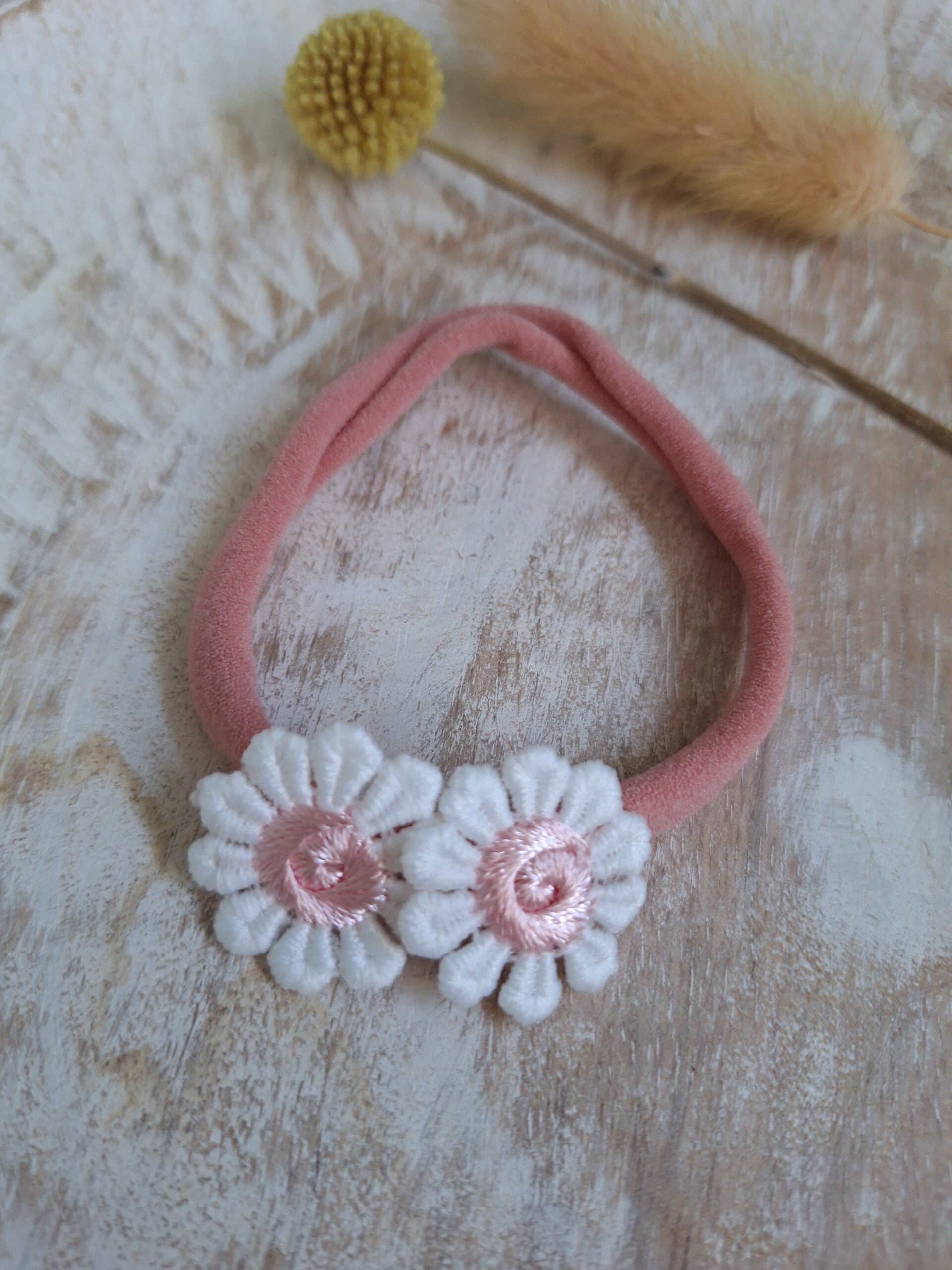 Baby haarbandje Daisy - roze