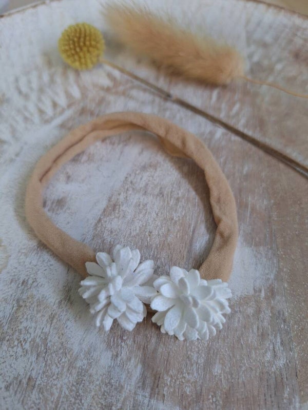 Baby haarbandje Blossom - wit