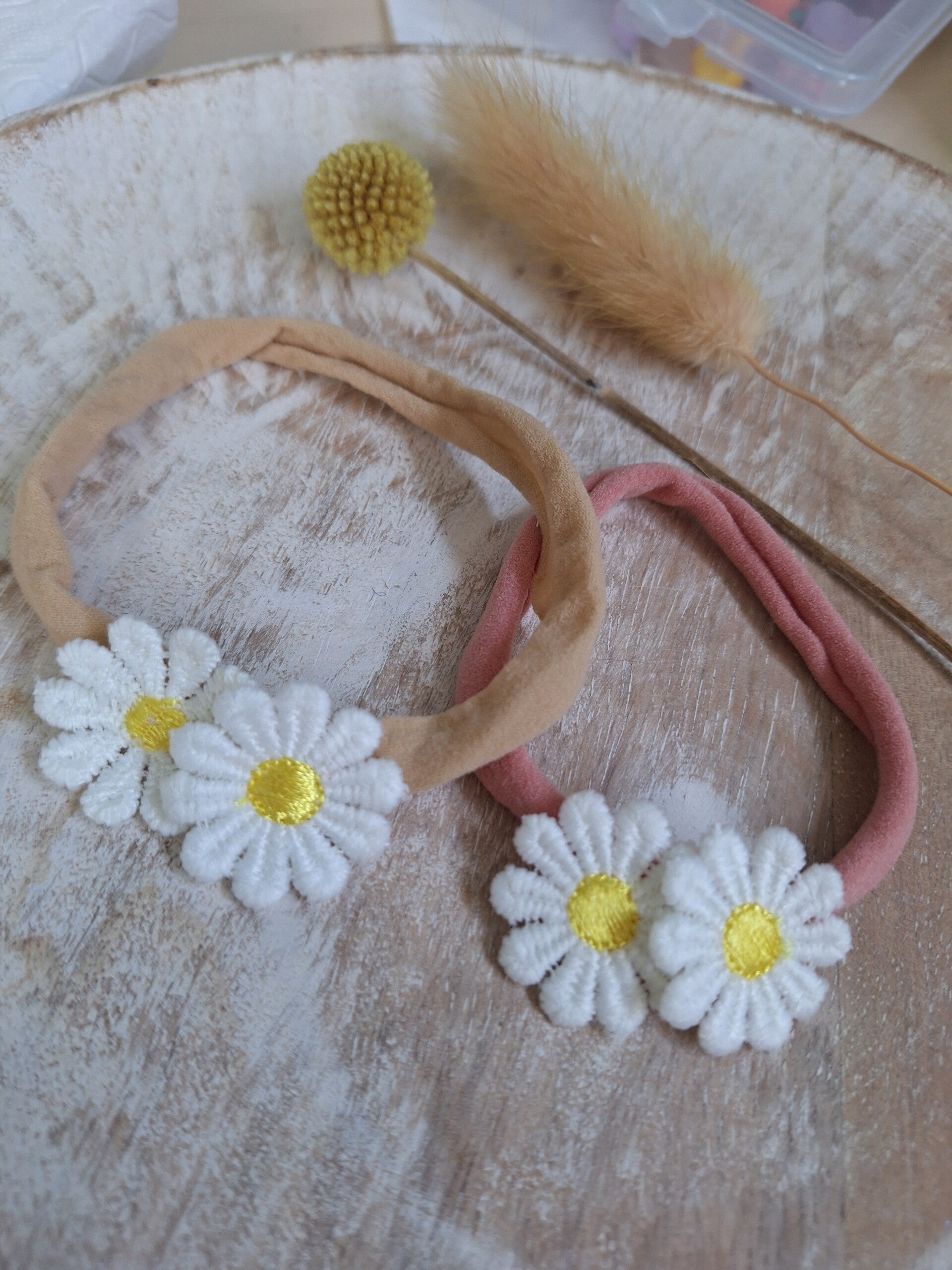 Baby haarbandje Daisy - geel