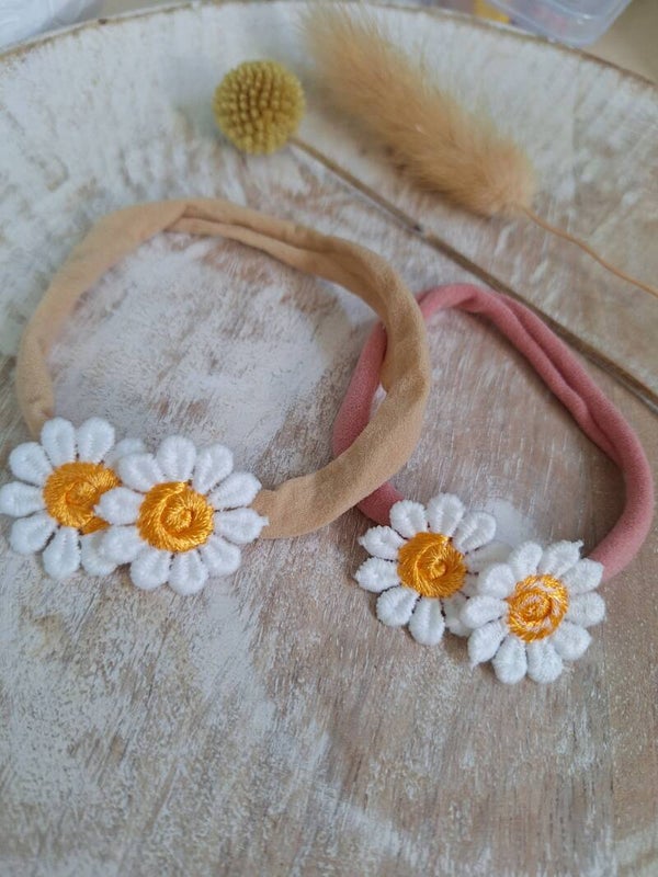 Baby haarbandje Daisy - oranje