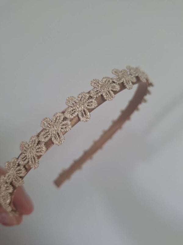 Diadeem gouden bloemetjes
