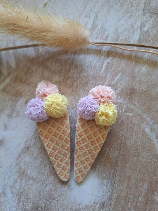 Pu-leer ijs - lila/peach/geel (1 st.)