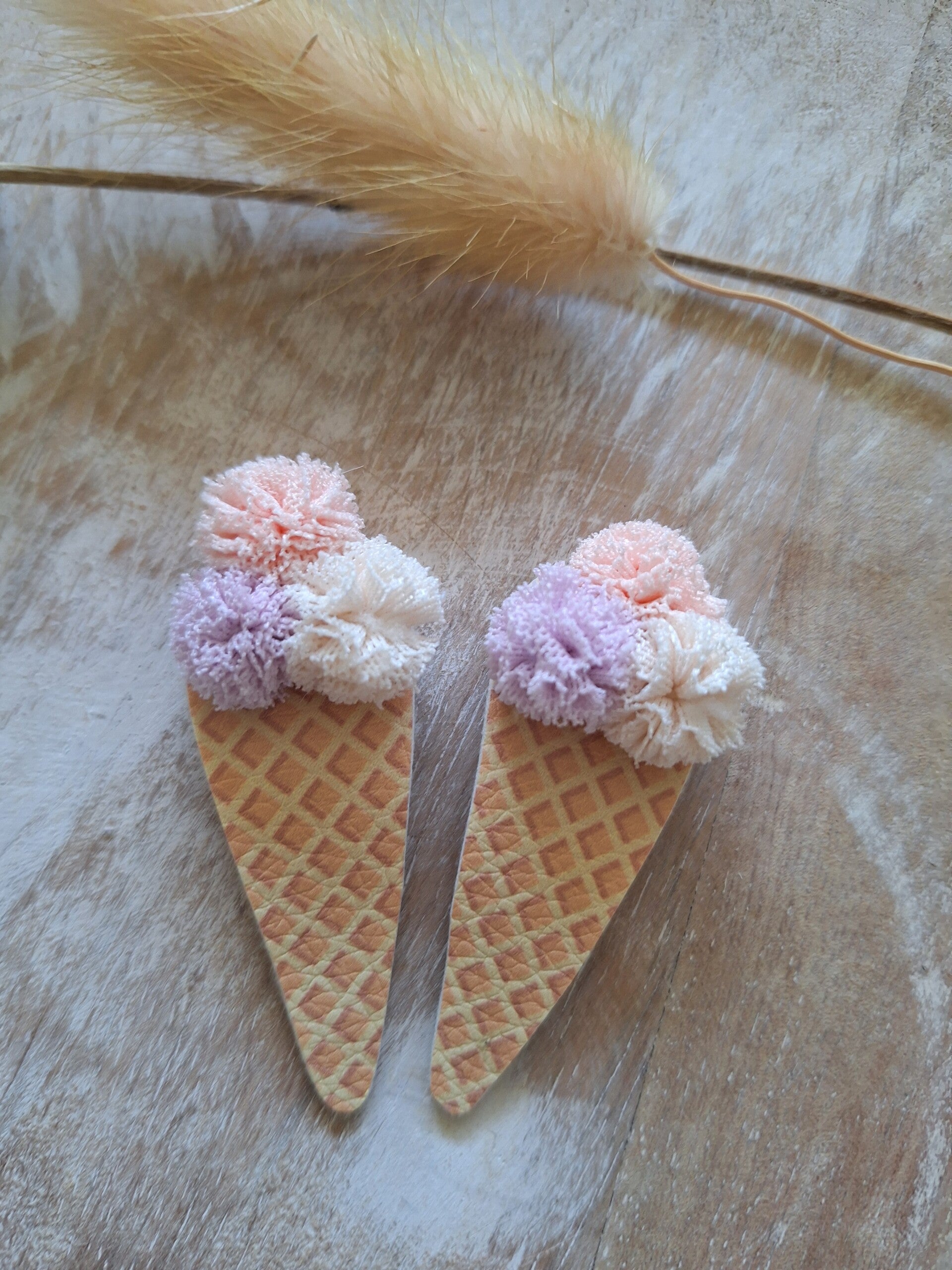 Pu-leer ijs - lila/peach/wit  (1 st.)