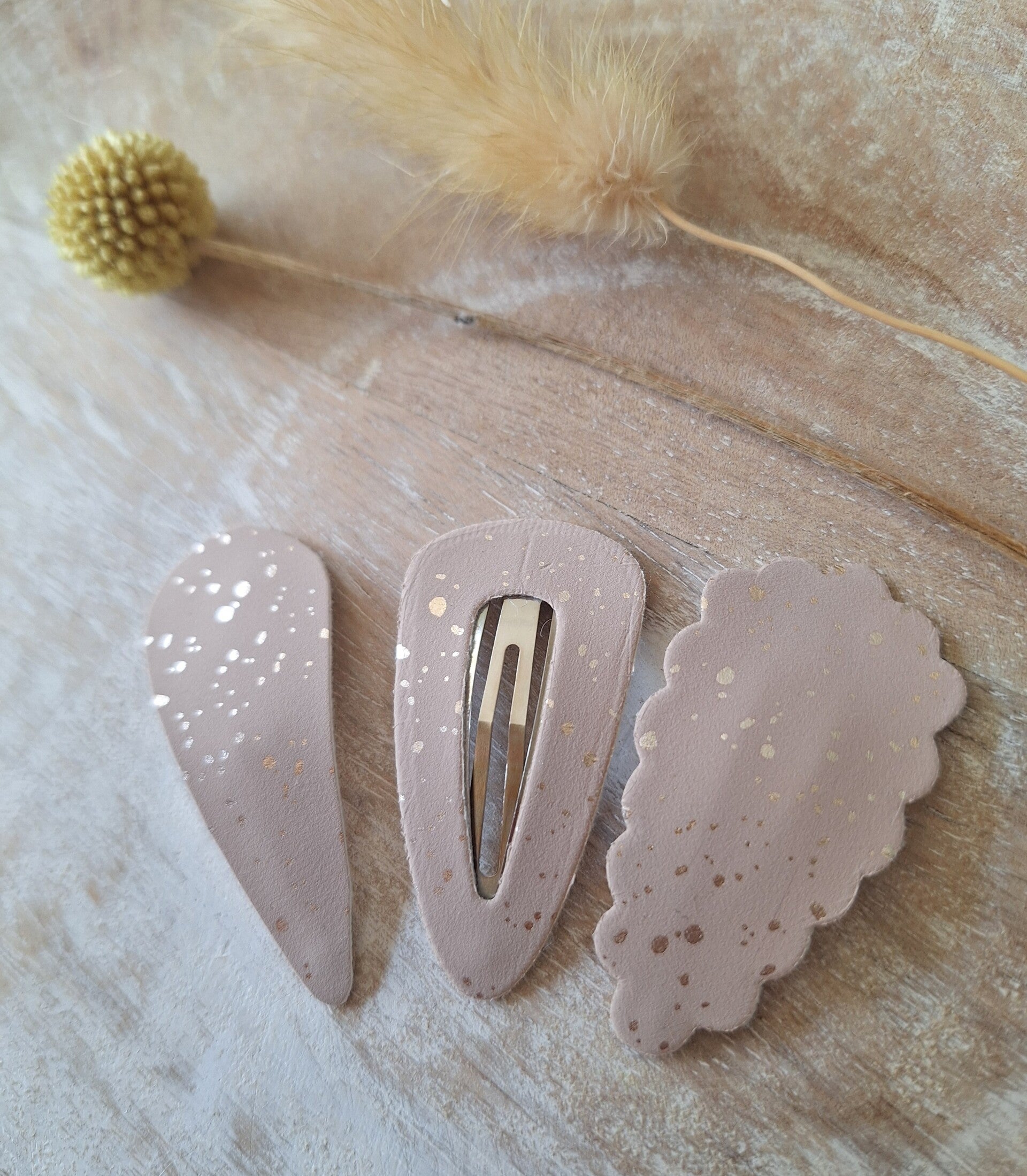 Pu-leer Dots beige (1st.)