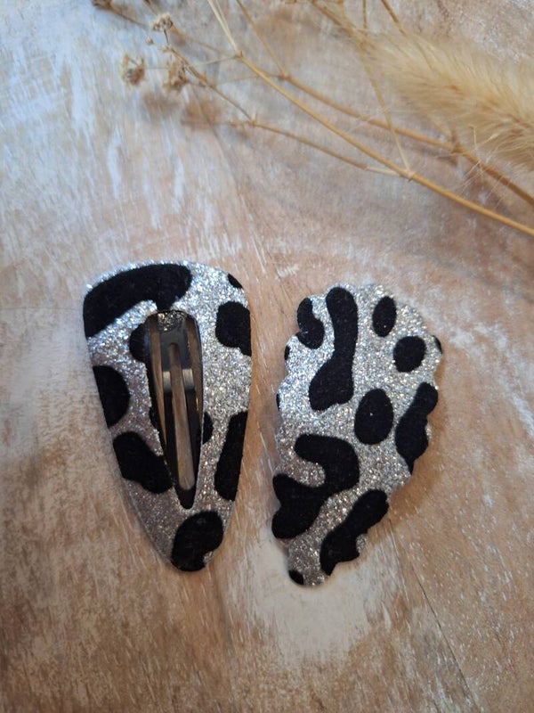 Pu-leer Sparkle Panter Zilver (1st.)