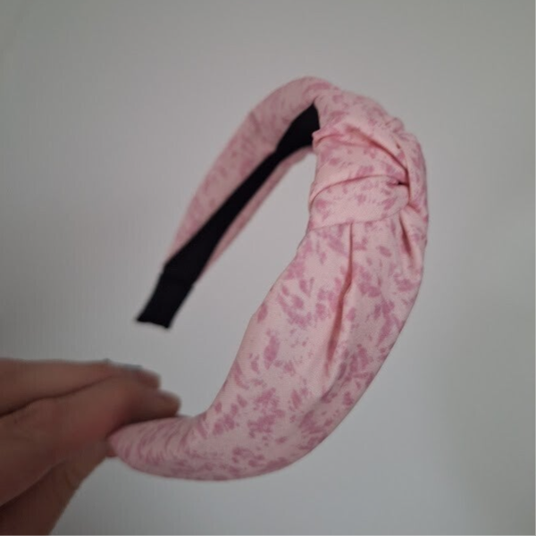 Knoophaarband roze gemêleerd