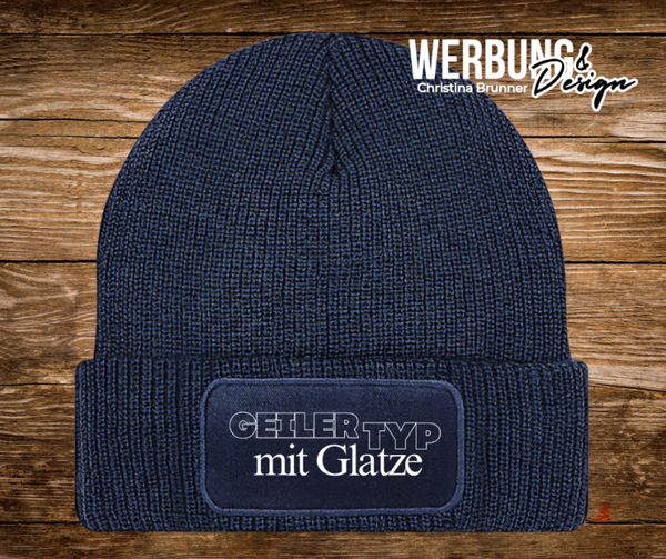 Beanie-Strickütze - Geiler Typ mit Glatze