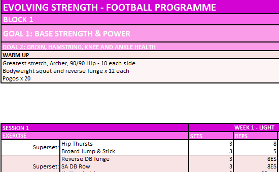 10 Week Football S&C Programme