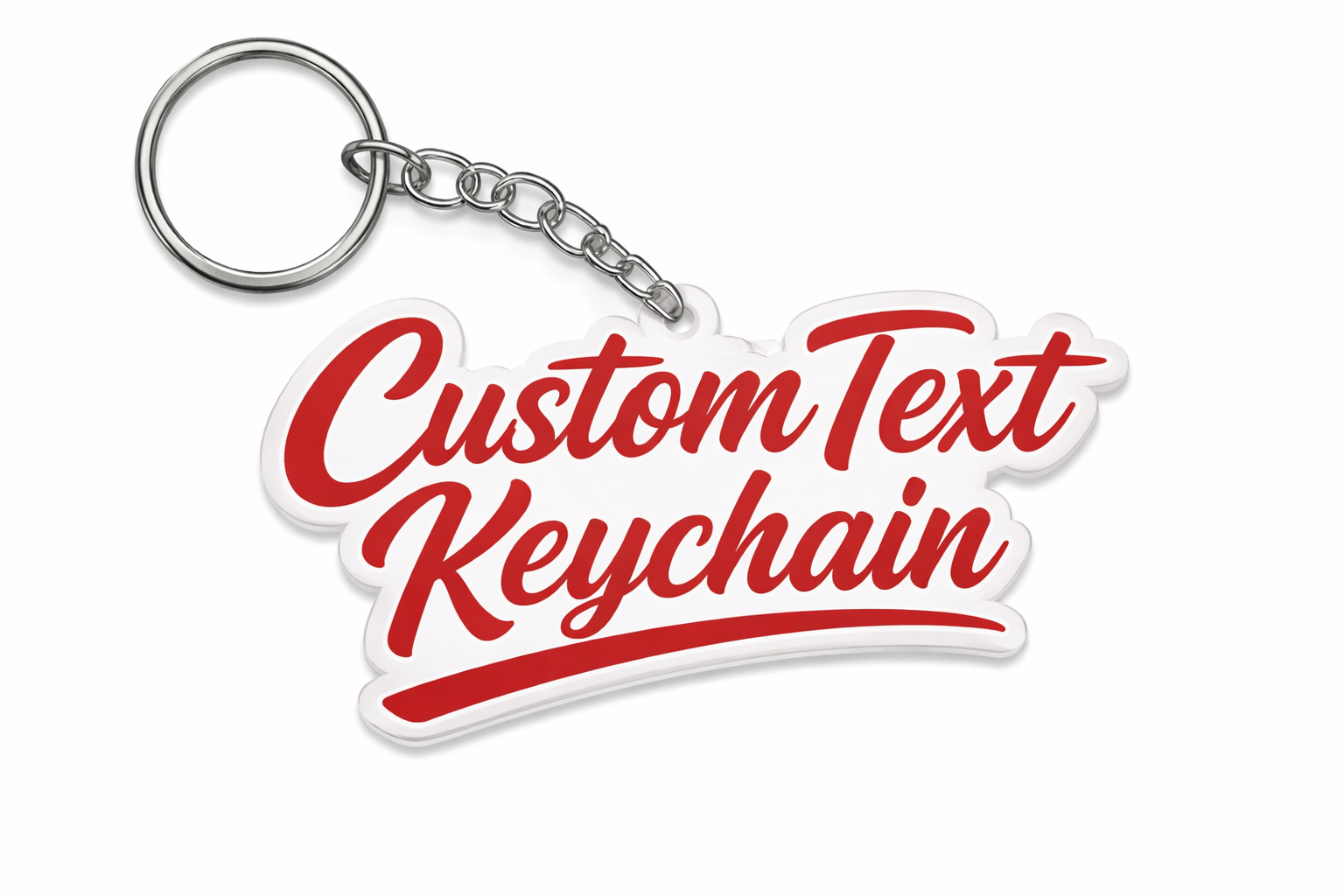 custom text keychain