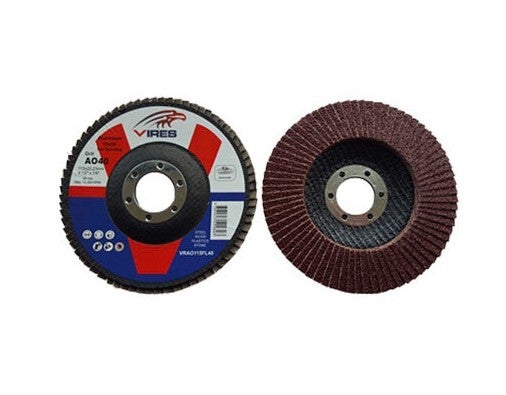 Vires Alum Oxide Flap Disc 115mm Grit 40