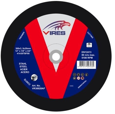 Vires Steel Cutting Disc 300mm x 3.5mm