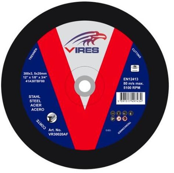 Vires Steel Cutting Disc 300mm x 3.5mm