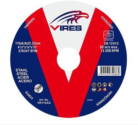 Vires Grinding Disc 115mm x 6.0mm