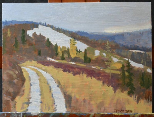 Winter dirt road