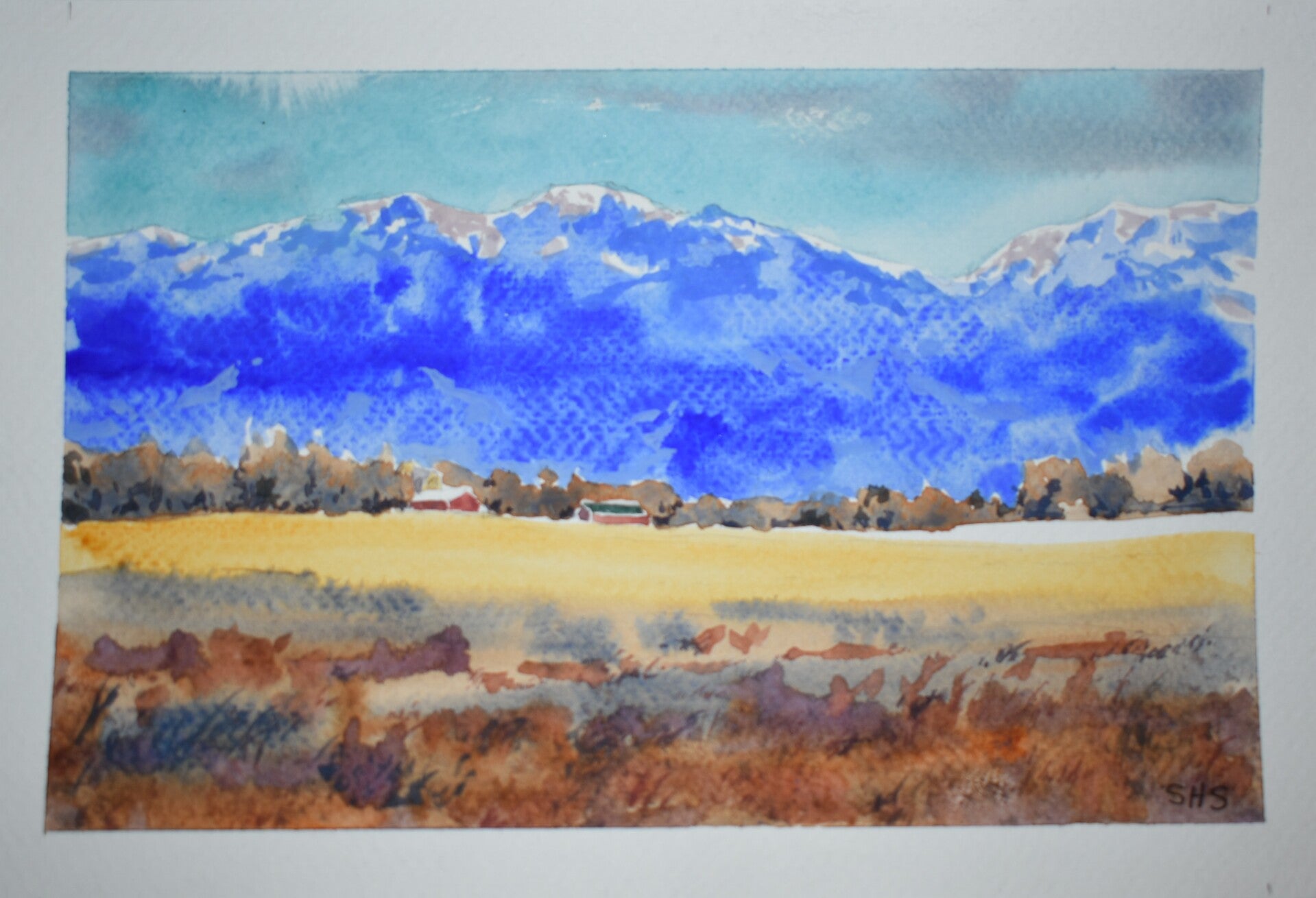 Fall Farm under the Blue Mountain