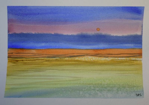 Orange Sun on the Sea
