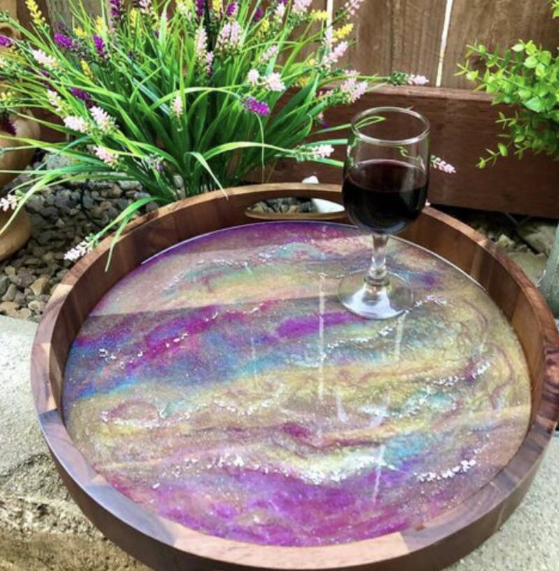 Resin Art Serving Tray