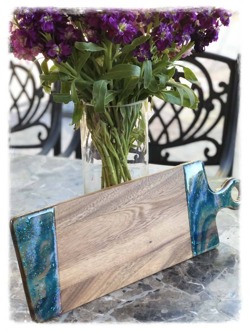 Resin Art Charcuterie "Big Blue" Collection