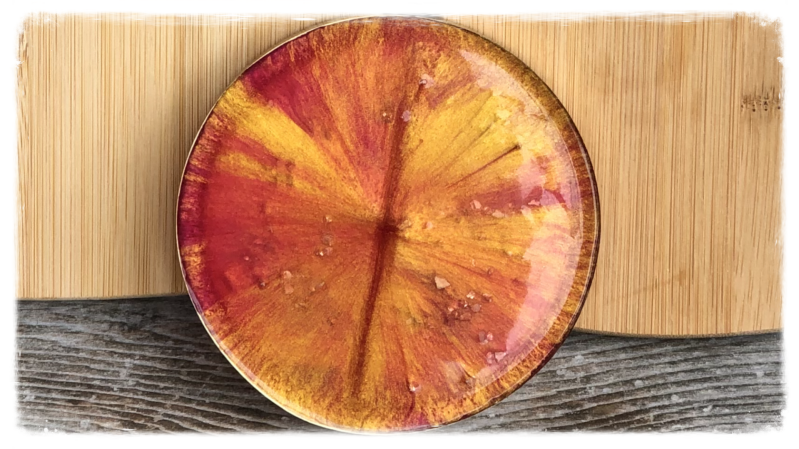 Resin Art "Orange You Glad I didn't Say Banana?" Solo Coaster