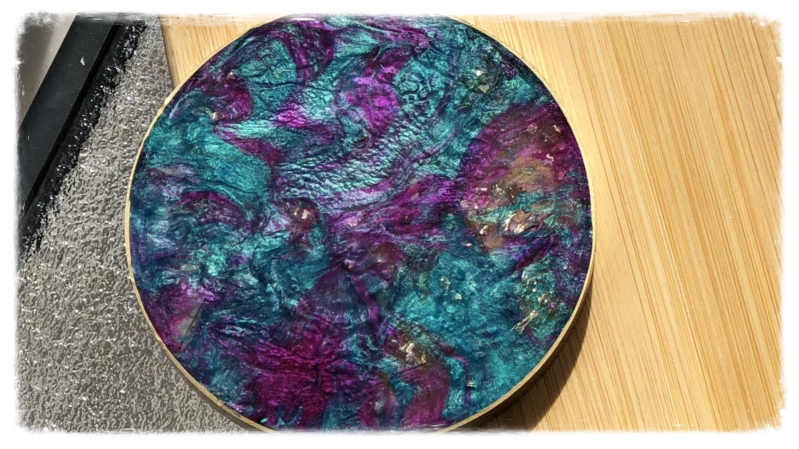 Resin Art "Purple Faze" Solo Coaster