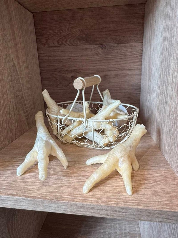 Puffed chicken feet