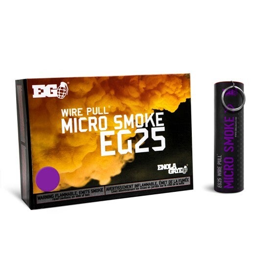 10x EG25 Micro Smoke Grenade (Purple) (Single Vent) (~30s; 0.5g/s)
