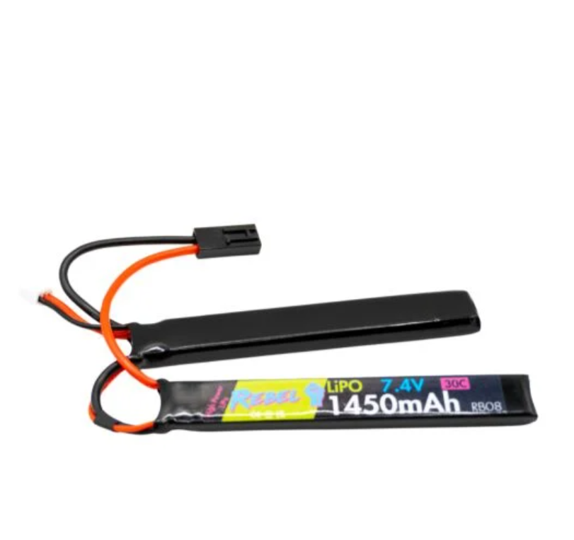 Rebel Battery - 1450mAh Lipo 7.4V 30C Nunchuck - Mini Tamiya