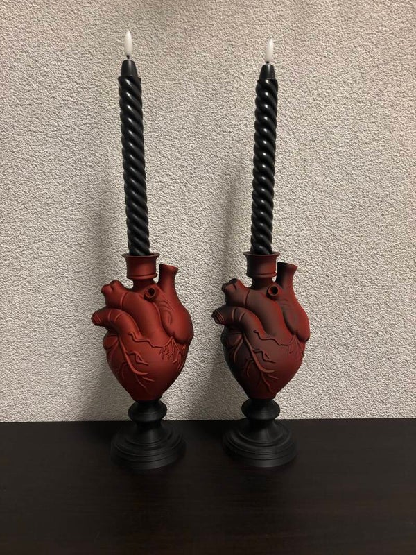 Heart candle holder