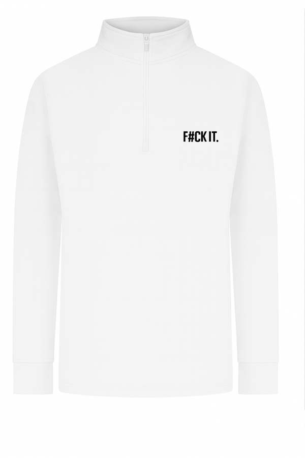 Quarter Zip - White